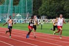 Mens and Boys 100 metres at the Northern Inter-Counties under-17s and 15s at Witton Park, Blackburn. Photo: David T. Hewitson/Sports for All Pics